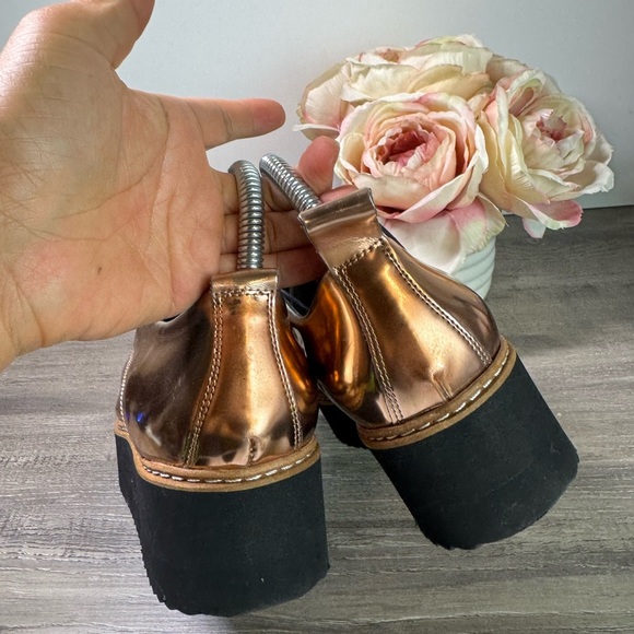 Shelly’s London Mirror Metallic platform shoes size EU39/US8-8.5 EUC - Picture 7 of 10